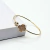Bracelete Trevo Cravejado Dourado