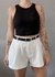 Cropped Canelado Stella Preto - comprar online