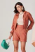 Shorts Eco Couro Caramelo