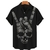 Image of Camisa havaiana masculina solta top 5xl 3d estampa de caveira para homens 2022 m