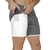 Calção Esportivo para Academia e Praia, Short com 2 Camadas, 2 em 1, Curto, Ve