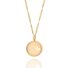 Pingente o voo da borboleta folheado a ouro - comprar online