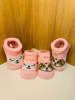 KIT C/2 PARES RN FEM ROSA CACHORRINHA/GATINHA - comprar online