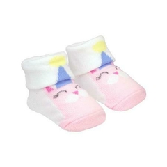 KIT MEIA C/2 PARES RN FEM BRANCA ARCO-IRIS/URSO - comprar online