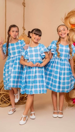 VESTIDO DUDA AZULZINHO XADREZ