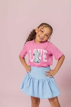 CONJUNTO BALONE STITCH AZUL CLARO - Formiguinha Kids Moda Infantil
