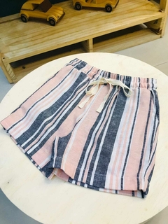 SHORT LISTRA LINHO