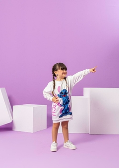 VESTIDO INFANTIL MOLETINHO ANTONELLA STITCH - comprar online