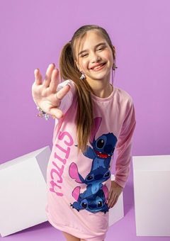 VESTIDO INFANTIL MOLETINHO ANTONELLA STITCH na internet