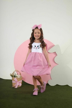 VESTIDO INFANTIL MENINA DE PASCOA TULLE na internet