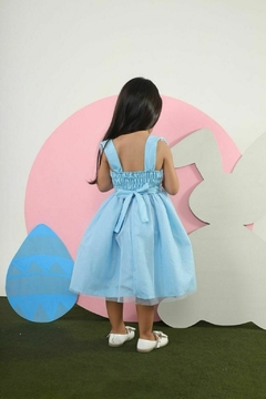 VESTIDO INFANTIL MENINA DE PASCOA TULLE - Formiguinha Kids Moda Infantil