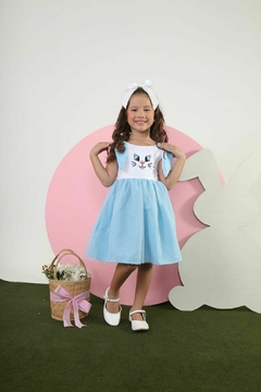 VESTIDO INFANTIL MENINA DE PASCOA TULLE - loja online