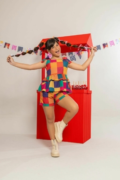 Imagem do CONJUNTO INFANTIL SOPHIA XADREZ PEPLUM