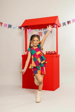 CONJUNTO INFANTIL SOPHIA XADREZ PEPLUM - comprar online