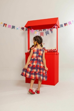 VESTIDO INFANTIL 3 MARIAS XADREZ LOVE - Formiguinha Kids Moda Infantil