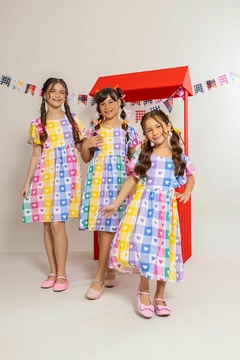 VESTIDO MENINA INFANTIL DUDA XADREZ - comprar online