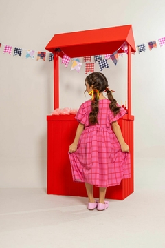 VESTIDO DUDA XADREZ PINK na internet