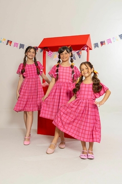 VESTIDO DUDA XADREZ PINK - comprar online