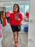 Sweater rojo con detalle en el cuello
