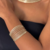 Bracelete quinze fios trabalhado em fios metálicos - comprar online