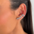 Brinco Earr Cuff Seta Cravejado em Zircônias Cristais com Pedras - comprar online