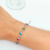 Pulseira zircônias Corações na internet