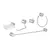 KIT DE ACESSÓRIOS P/ BANHEIRO C/ 5 PEÇAS FLEX - comprar online