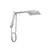 CHUVEIRO DE PAREDE QUADRADO C/ DESVIADOR E DUCHA MANUAL 20 CM - comprar online