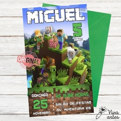 Convite Digital Minecraft