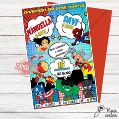 Convite Digital Super Heróis