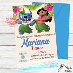 Convite Digital Lilo e Stitch