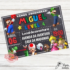 Convite Digital Mario Bros