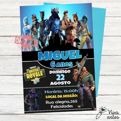 Convite Digital Fortnite
