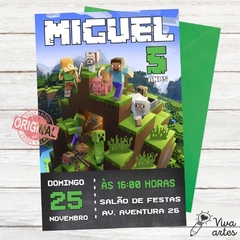Convite Digital Minecraft