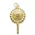 Pingente de Abebe Espelho Strass Dourado