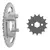 (8739) CORONA Y PIÑON HONDA DAX 70 35/15 (REPCOR) - comprar online