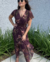 VESTIDO FLORAL CHOCOLATE AQUARELA - loja online