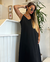 VESTIDO LINHO LONGO ALÇA CORDA