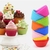 Kit 12 Formas Silicone Mini Cupcake Bolo Muffin Assadeira