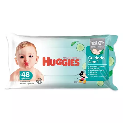 HUGGIES Cuidado 4 en 1 Toallitas Humedas x 48 - comprar online