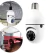Câmera wifi ip sem fio wireless giratória 360 com encaixe lampada bocal rosca full HD visão noturna segurança bicolor na internet