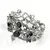 Pulseira Boêmia Vintage Turca com Cristal, Manguito Vazado Flor/ Cod. JP0012 - loja online