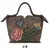 BOLSA DE COURO GENUÍNO FLORAIS VINTAGE ARTESANAL EM COURO DE VACA/ COD.B31