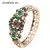 Pulseira Manguito Turca Luxuosa – Joia Árabe Dourada com Strass e Flor, Estilo Antigo/ Cód. JP0013