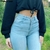 CALÇA JEANS FEMININA SKINNY STREETWEAR CINTURA ALTA - loja online