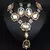 Conjunto Requintado de Colar e Brincos – Pedras Preciosas de Cristal, Elegância e Sofisticação/ Cod. C0004 - comprar online