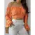Imagem do VB36 - BLUSA SEXY ELEGANTE ESTAMPADA TOP COM ARCO MANGA LONGA