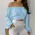 VB36 - BLUSA SEXY ELEGANTE ESTAMPADA TOP COM ARCO MANGA LONGA