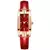 Relógio de Luxo Feminino com Cristal Verde – Pulso de Couro Pequeno Retângulo/ COD. R0001 - comprar online