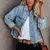 JAQUETA JEANS CASUAL DENIM VINTAGE STREETWEAR MANGA LONGA/ COD.VJ17